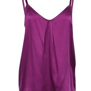Vince - Magenta Pleated Silk Camisole